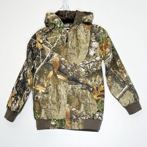 Magellan Outdoors RealTree Hunt Gear Camo Hoodie Jacket Boys Size 10-12 Medium